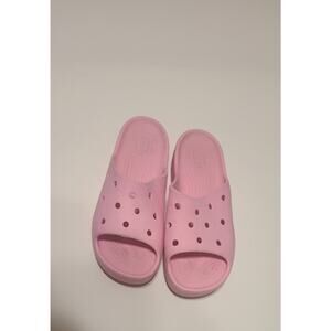 Crocs Classic Women’s Pink Slide Sandals Lightweight Size 8 Casual Comfort